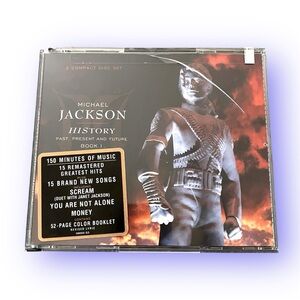 Michael Jackson HIStory 2 Disc CD Set ~ Present, Past & Future + 52 page Booklet